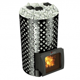 Дровяная банная печь GrillD Violet World Romb Short Window Max