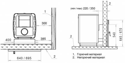 Дровяная печь Kastor Karhu 40 T