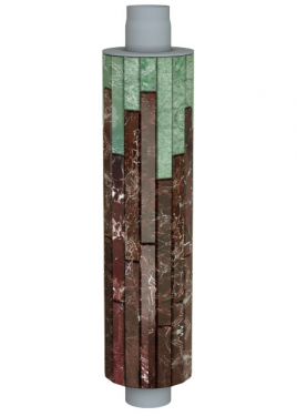 Дымоходы Ферингер Конвектор, ламели Змеевик и мрамор Россо Леватне