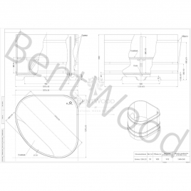 Купель угловая, сращенные ламели из лиственницы, 1.37x1.37 H1.4