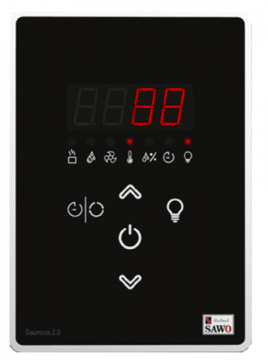 Печь для сауны Sawo Tower TH3-45Ni2-CNR-P угловая, 4,5 кВт, выносной пульт, встроенный блок мощности, нержавейка