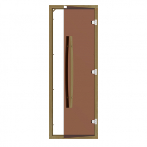 Стеклянная дверь Sawo 741-4SGD-1 70x190 универсальная, стекло бронза, коробка кедр